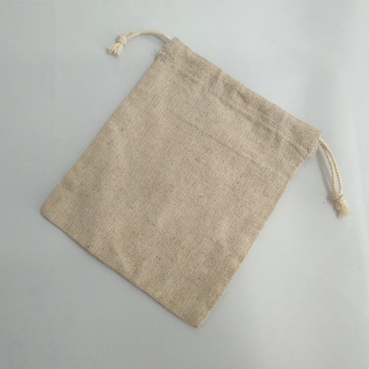 Natural Linen Burlap Bags with Jute Drawstring for Gift Bags