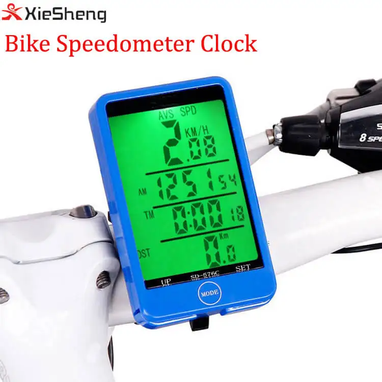 

Multi-Functional Cycle Computer Digital Backlight Bicycle Stopwatch Waterproof Wireless Bike Odometer Speedometer Clock, Blue;black;yellow;green