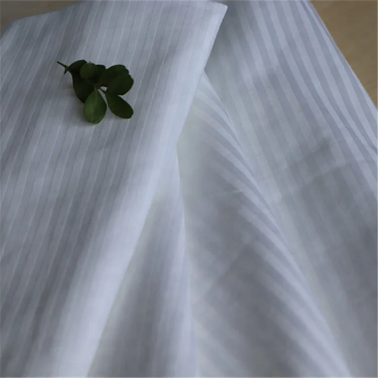 
polyester cotton sateen stripe t/c bedding fabric tc cvc fabric stripes 