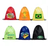 Drawstring backpack string gym bag custom multipurpose durable lightweight multicolored