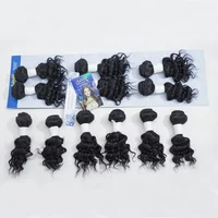 

Adorable human hair weaves for black woman new cheap deep wave attractive 6pcs human hair mixed synthetic fiber hair weaving