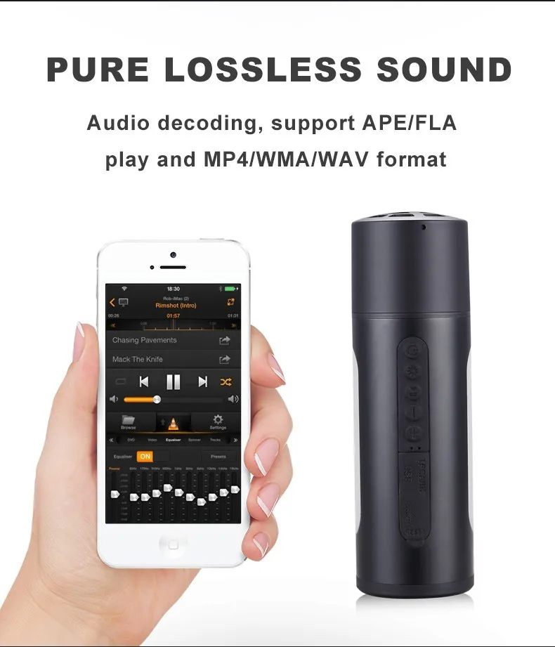 4400/5200mah battery 5w speaker home theater with bicycle torch powerbank function - ANKUX.COM