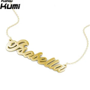 sterling silver jewelry supply wholesale 925 silver gold name necklace