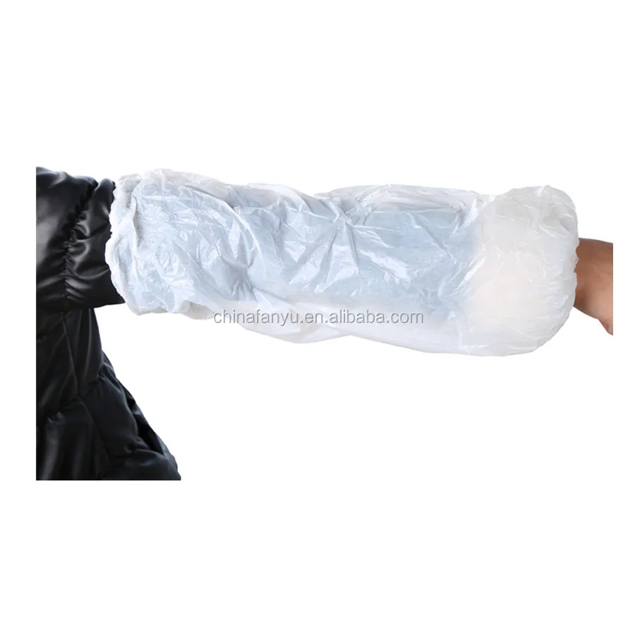 
PE oversleeve,disposable sleeve cover,white,plastic,new material,raw again 