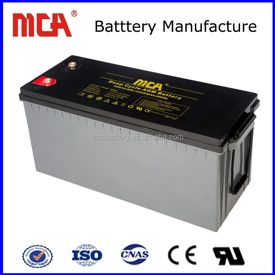 High Quality Agm Inverter Solar Battery Philippines 12v 200ah Buy