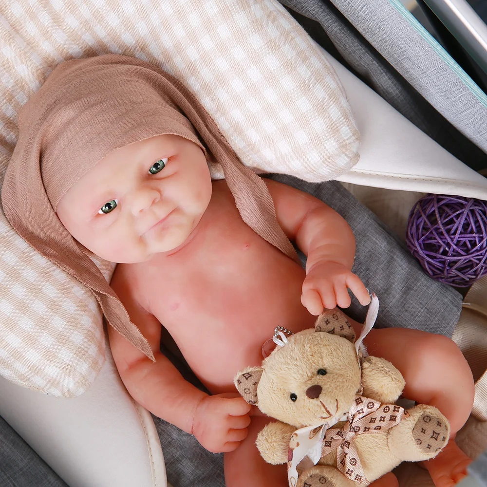 
14 Inch Realistic Full Silicone Baby Doll Reborn Soft Silicon Toys 
