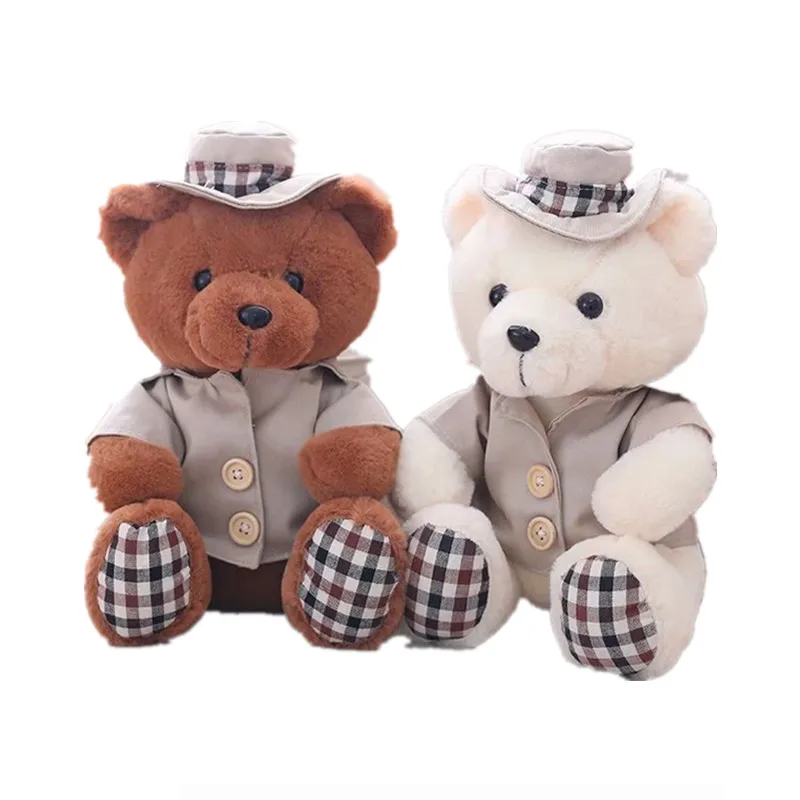 

China manufacturer new children toys promotional stuffed soft teddy bear toy, White, brown