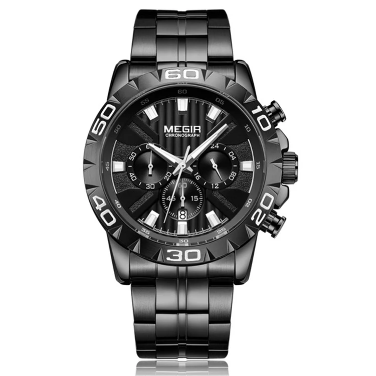 

MEGIR 2087 Men Quartz 3ATM Waterproof Calendar Chronograph Luminous Hands Men Watch Popular