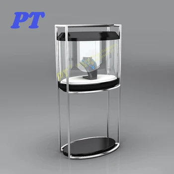 Round Countertop Sets Pedestal Glass Display Cases For Sale