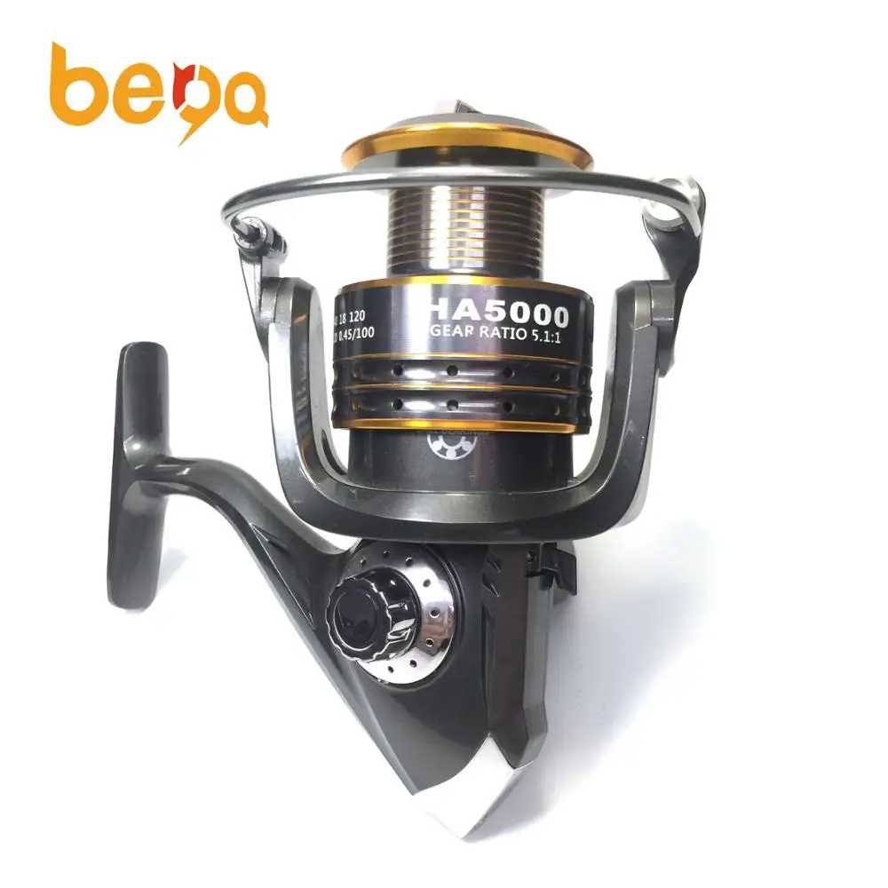 

12+1Ball Bearings Full Metal Spinning Reel Aluminum Fishing Wheel, Black, customizable