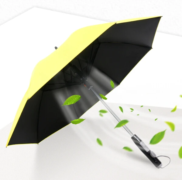 

new design 23 inch air conditioning fan and mist umbrella with safe screen mesh