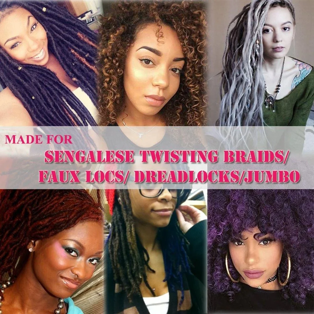 
23m Brazilian Wool Hair Acrylic Hand&Machine Knitting Yarn for African Hair Braiding Sengalese Twist Jumbo Braids 