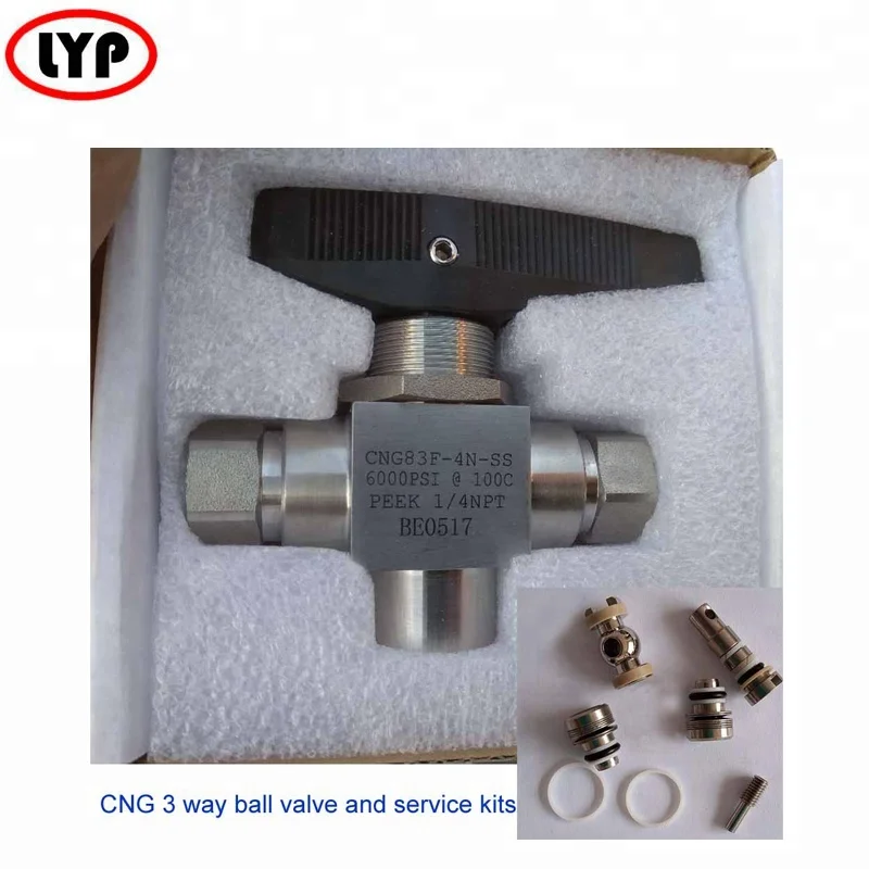 
cng 3 way ball valve for cng dispenser 