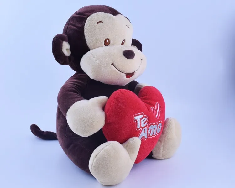 valentines day monkey plush