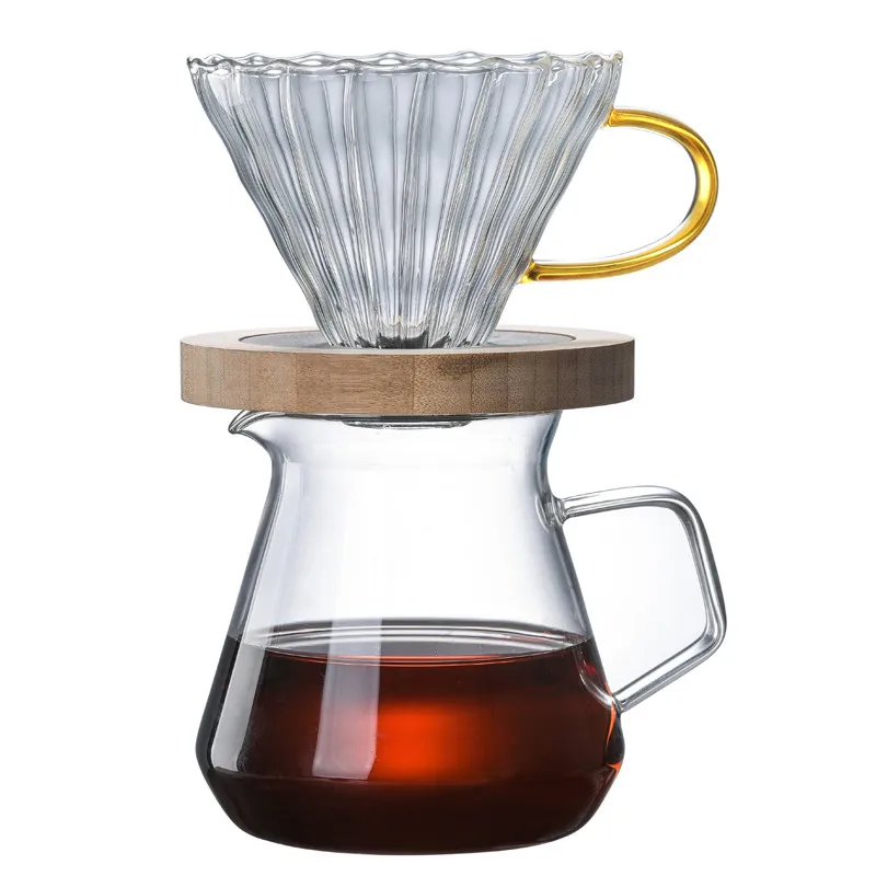 Wholesale 400ml Handmade Coffee Glass Pot 500ml Family Use Glass Pot