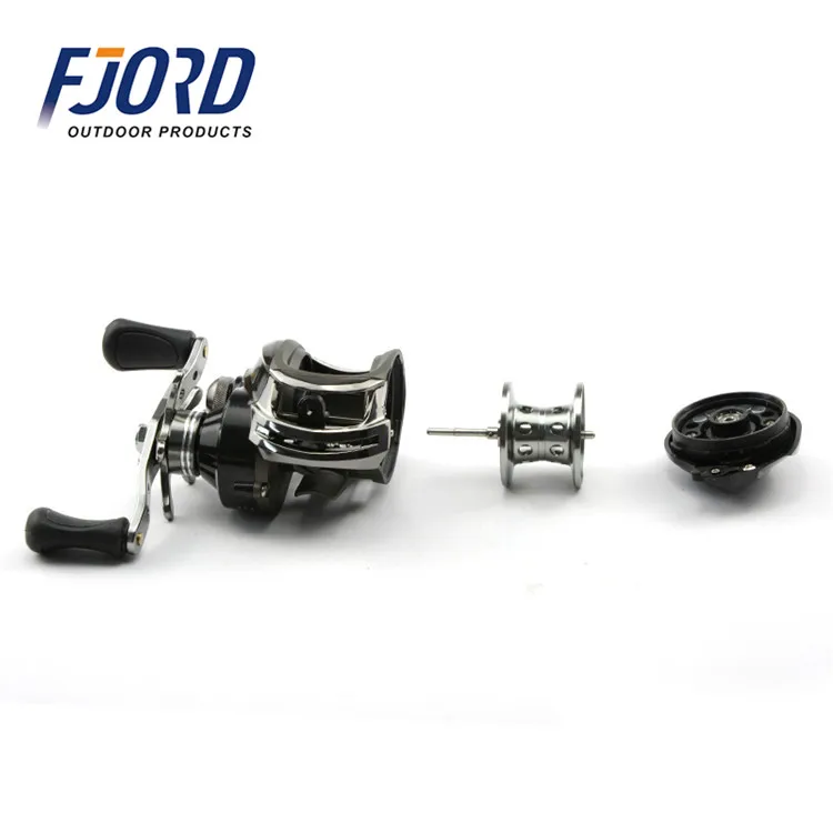 

FJORD Wholesale In Stock New High Speed 6.3:1 Anti Explosion Line 10+1BB Magnetic Brake Drop Wheel Baitcasting Fishing Reel, Black or customized