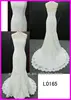 2014 guangdong fashion strapless slim fitting netting/tulle lace wedding dress/bridal gowns with lace up back L0165