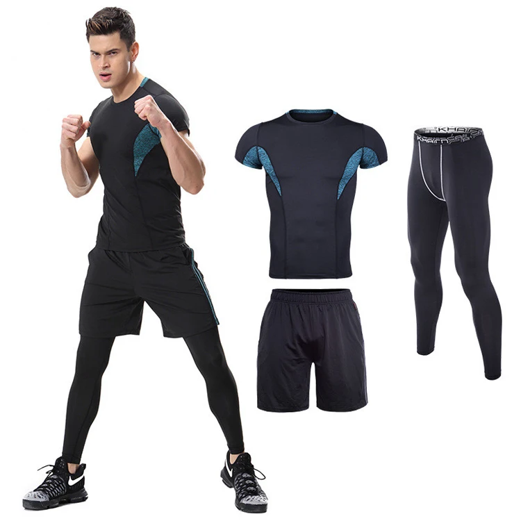 

Compression Sports Wear Athletic Men Tracksuit Sport Set, Grey wine-red green dark-green