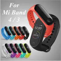 

Bracelet for Xiaomi Mi Band 3 4 Sport Strap watch Silicone wrist strap For xiaomi mi band 3 4 bracelet Miband 4 3 Strap