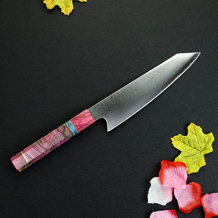 

Dropping ship Chef Knife 67-layers Japanese VG10 Damascus Steel Kitchen Knives Chef Salmon Slicing Kitchen Knife Yangjiang Amber
