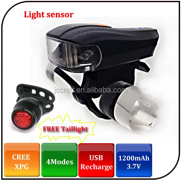 

Newest Cycling light Motion Sensor Bicycle Front Light Red Beam Rechargeable USB Bike Light