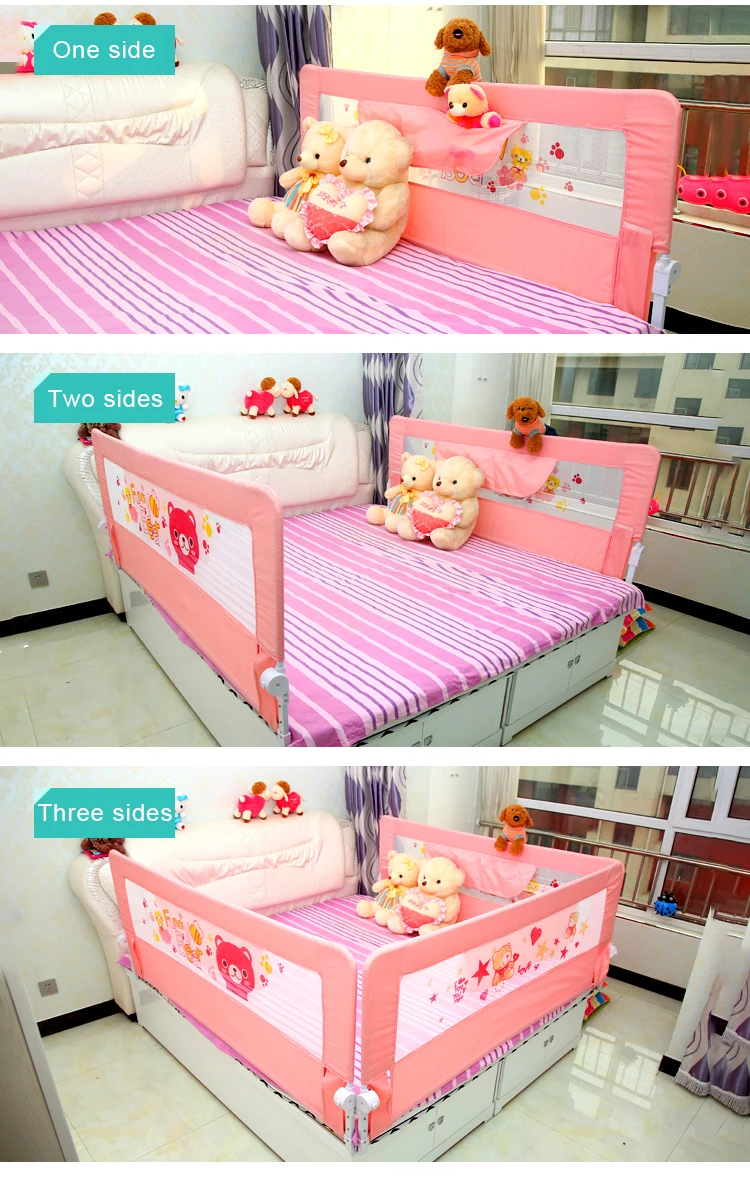Por Baby Safety Folding Bed Side Guard Rail Plastic Baby Safety Folding Bed Side Guard Rail