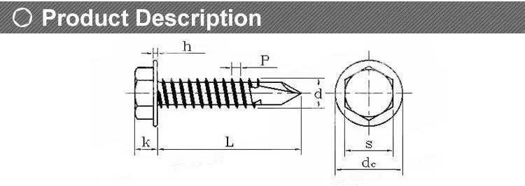 304 Hex Flange Head Self Drilling Screw Products from Xinghua Zhongrui ...