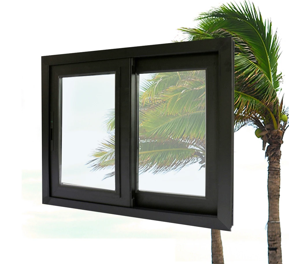 Florida Miamidade Hurricane Approved Aluminium Black Frame Double
