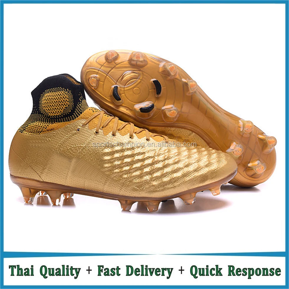 

Free Shipping Outdoor high ankle football shoes soccer boots, Gold;white;orange