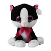 Chinese factory production super cute black and white lifelike cat plush toy cat