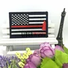 Tactical Flag Firefighter Thin Red Line Patches United States US USA Flag Patch Fire & Rescue EMT EMS Badges Hook and Loop STOCK