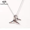 Especially delicate 925 sterling silver fishtail necklace ladies dolphin tail pendant silver