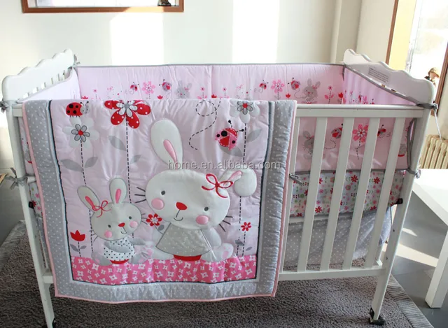 Bunny Printed Baby Crib Bedding Set Buy Crib Bedding Set Rainbow