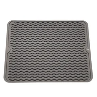 

2019 Amazon Hot Waterproof Large Silicone Dish Drying Mat Heat Resistant Drying Mat Dishwasher Safe Draining Mat for Kitchen