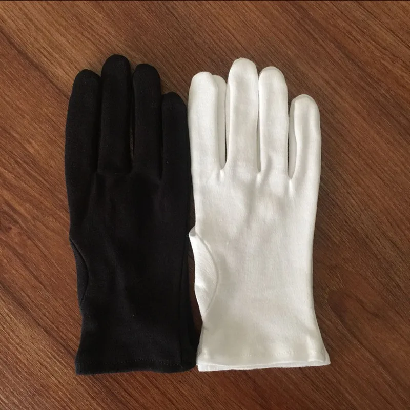 100 Cotton White Dress Gloves Uniform Martial Band Gloves Masonic