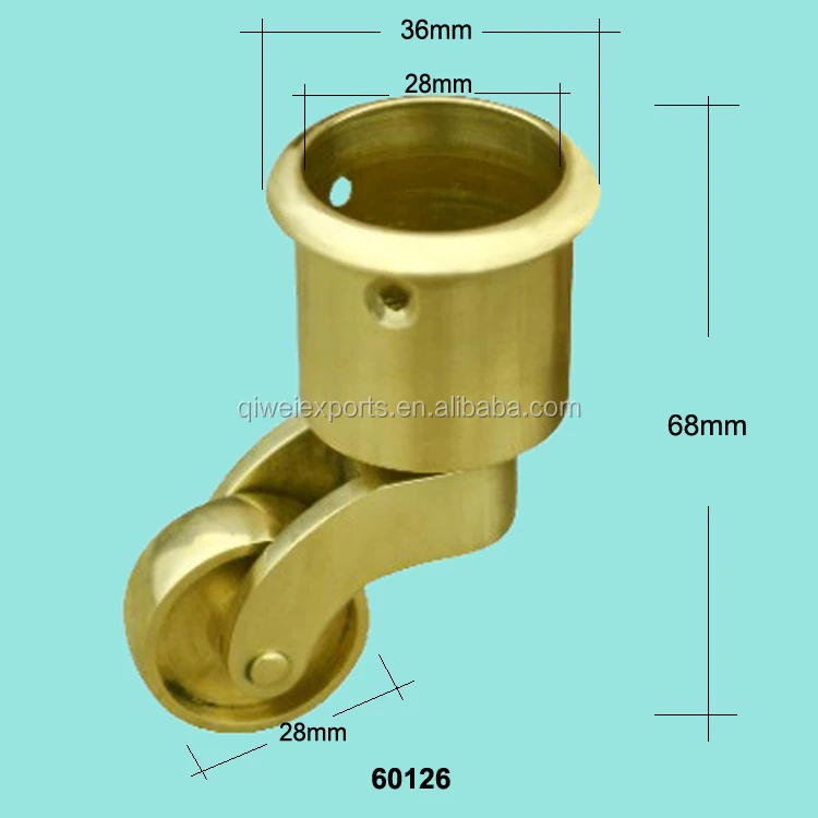 60126 antique round brass caster.jpg