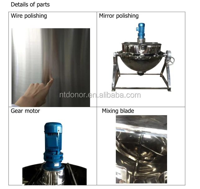 Ss304 Ss316 100l Fixed Type,Tilting Type,Stir Type Rosin Pot Cooking