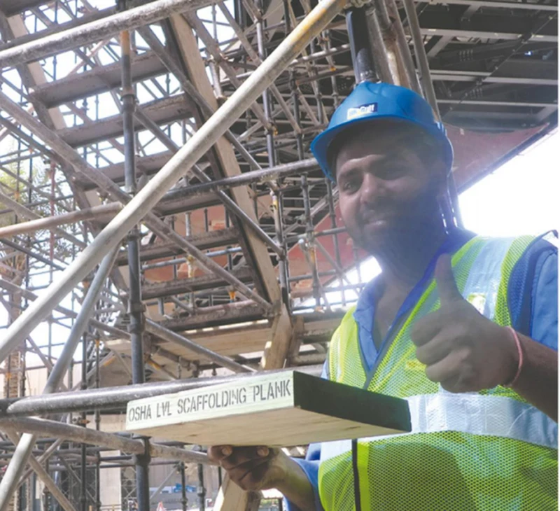 Construction Osha Certified Wooden Scaffold Board With Metal Caps Buy Lvl Scaffold Board