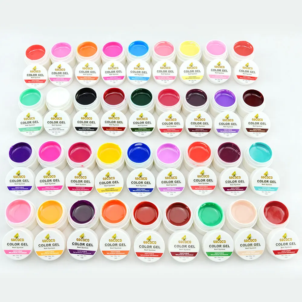 
20204a GDCOCO 36 Colors 5ml nail UV Gel Kit soak off led Nail Art Pure Color Gel paint color uv gel polish no label 