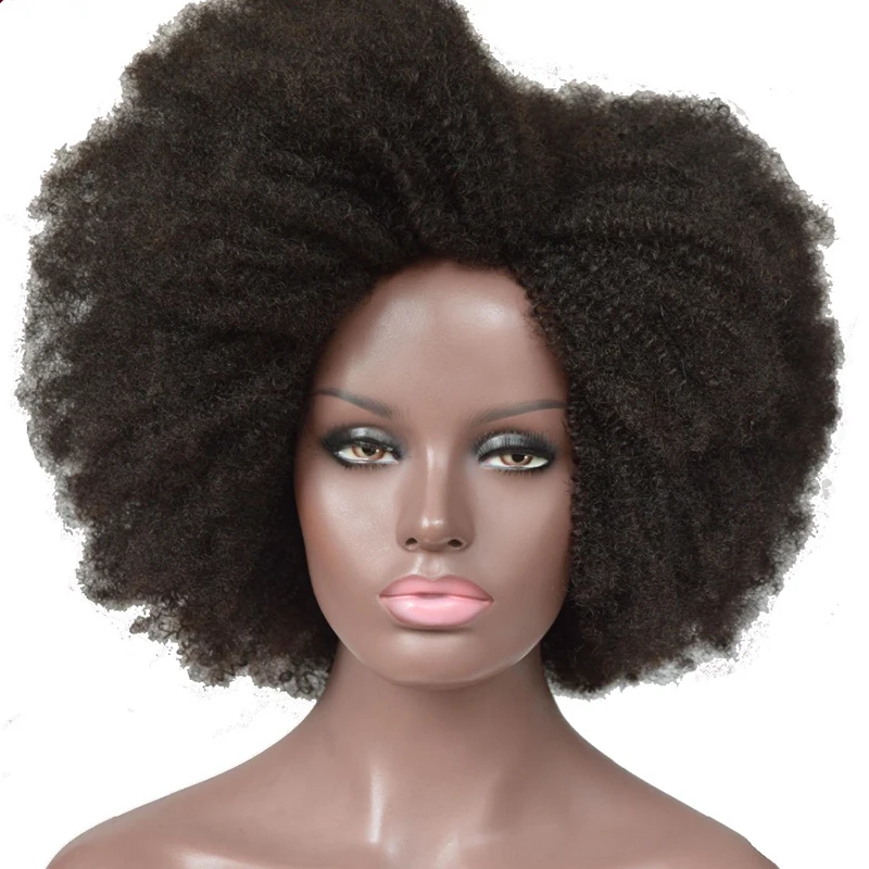 

Short Wigs Machine Made Thick Afro Kinky Curly Glueless None Lace Full Wigs for Black Women