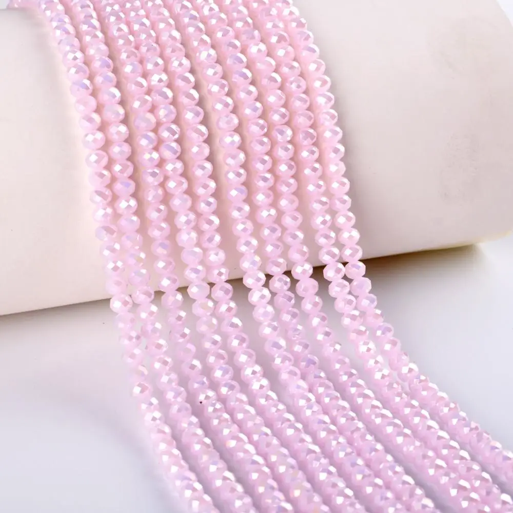 

Chinese Crystal 4mm Glass Rondelle Beads For Jewelry Making, Customized