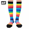 Graduated rainbow knee high running Compression socks 20-30mmHg