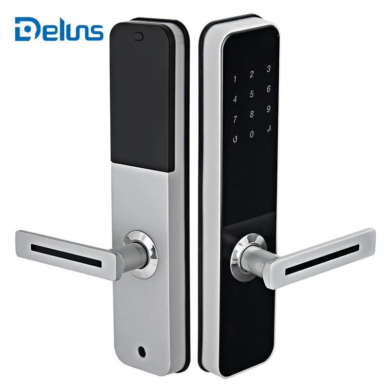 
smart phone ttlock app control bluetooth fingerprint password door lock for home airbnb office school hotel 