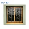 Anti rust solid round burglar bars aluminium windows design