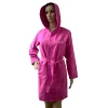 Women microfiber swim robe hood