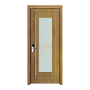 Moisture Proof Bathroom Wooden Swing Door With Frosted Glass Buy Interior Frosted Glass Bathroom Door Wooden Glass Bathroom Door Wood Interior