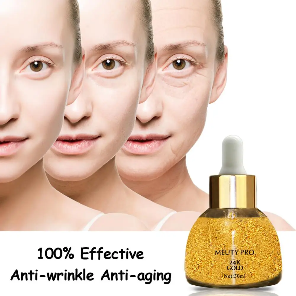 

Skin Care Pure 24K Gold Serum Anti Wrinkle Anti Aging Collagen Whitening Moisturizing Hyaluronic Acid