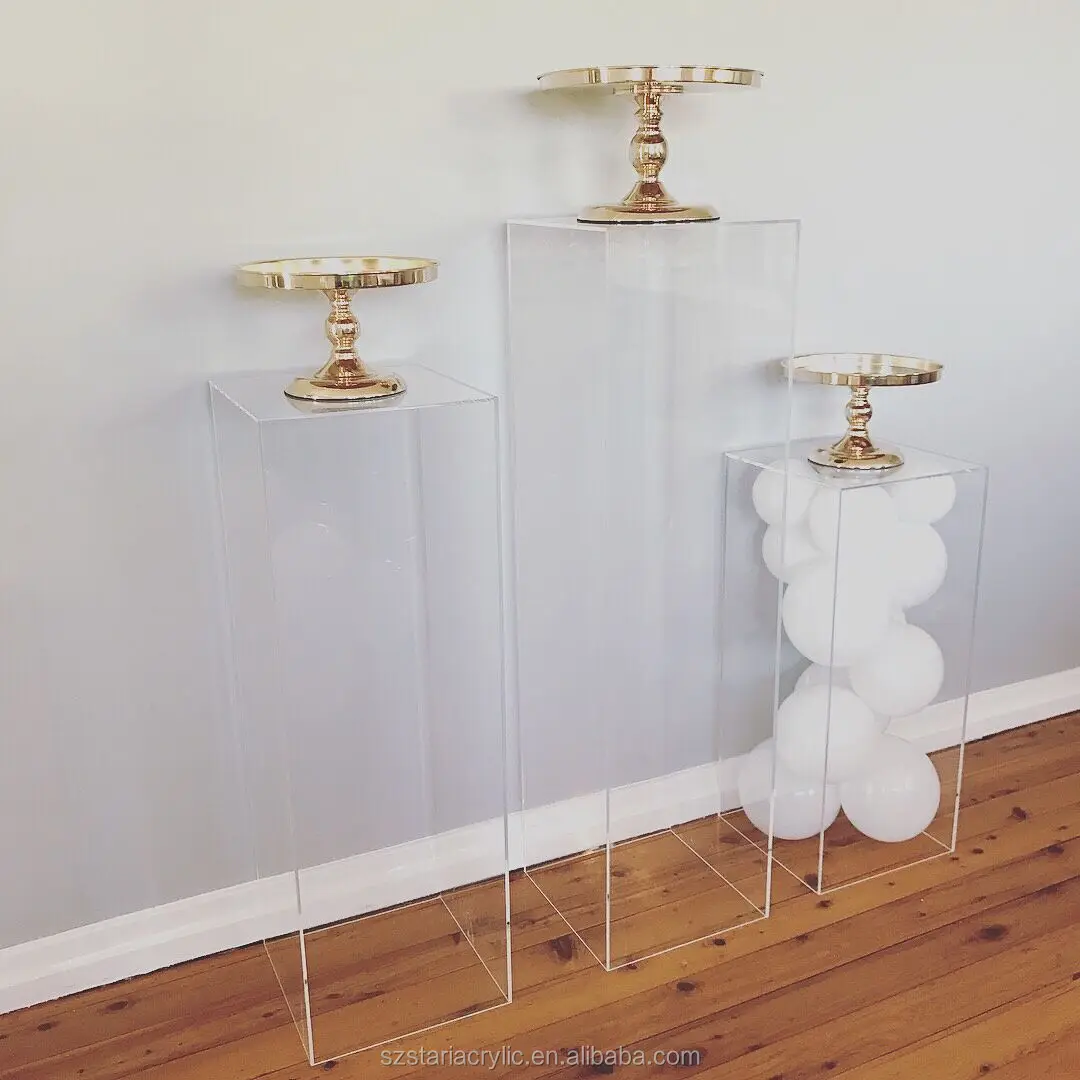 Clear Acrylic Pillars Wholesale Acrylic Display Platform Acrylic Floral ...