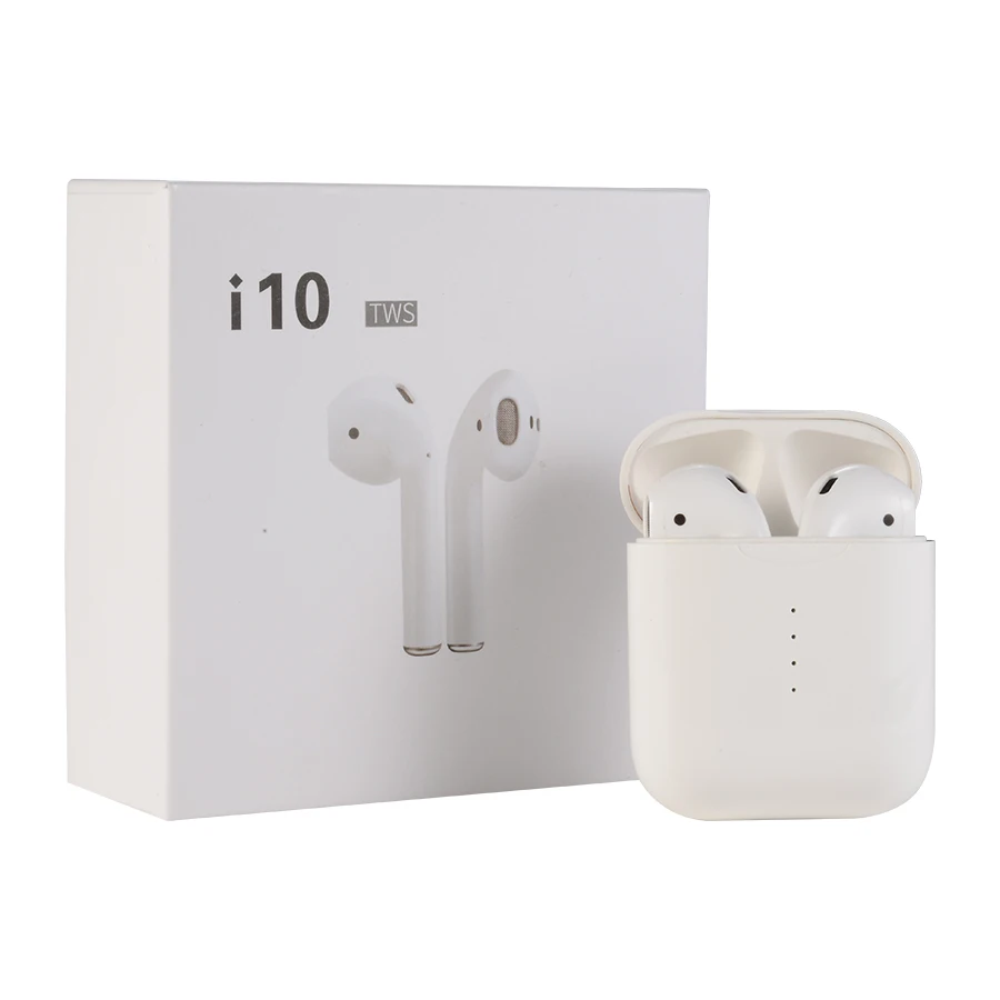 

Original i10 TWS touch control BT 5.0 earbuds support wireless charging i10 Mini 1:1 TWS Earphone, N/a