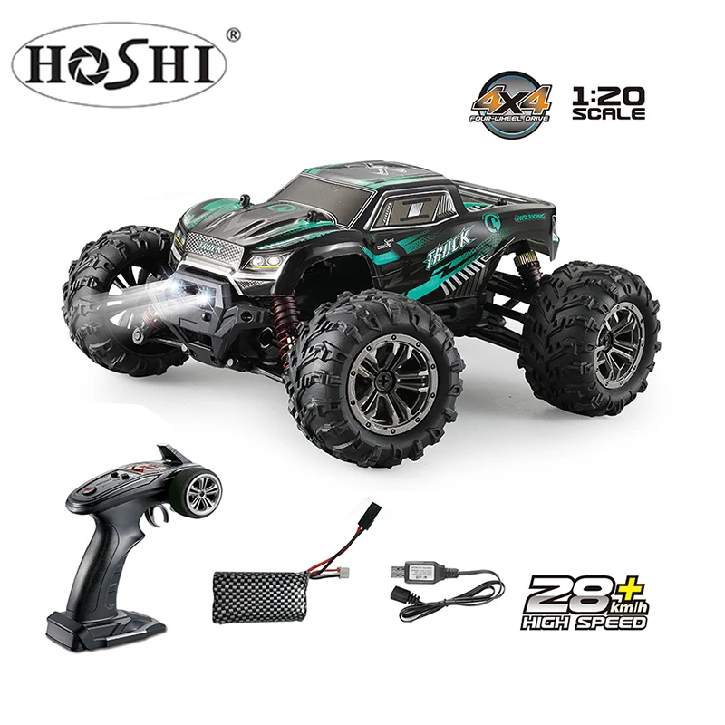 

HOSHI 9145 Monster Truck racing car remote 2.4G 4WD 1/20 High-Performance Anti-Skid Tire 28km/h High-Speed RC Car Car Toys, Red/green